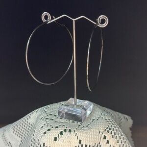 Chic Gunmetal Hoop Earrings